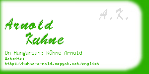 arnold kuhne business card