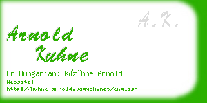 arnold kuhne business card